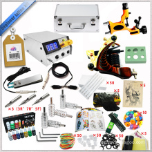 Professional Complete 2 machines guns Tattoo kit with inks power supply.